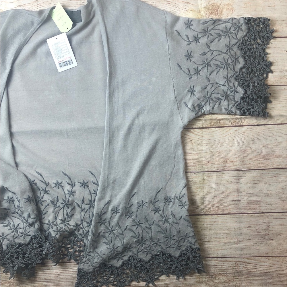 Sunday in Brooklyn for Anthropologie embroidered kimono cardigan - Picture 6 of 8